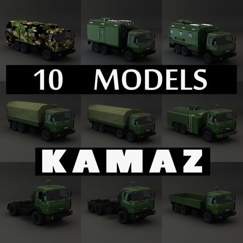 Collection Truck Kamaz 3D model