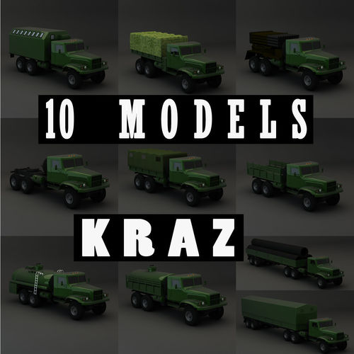Collection Truck KRAZ 3D model