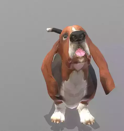 HOUND Dog W-TAIL BARK Fbx Pbr Animated