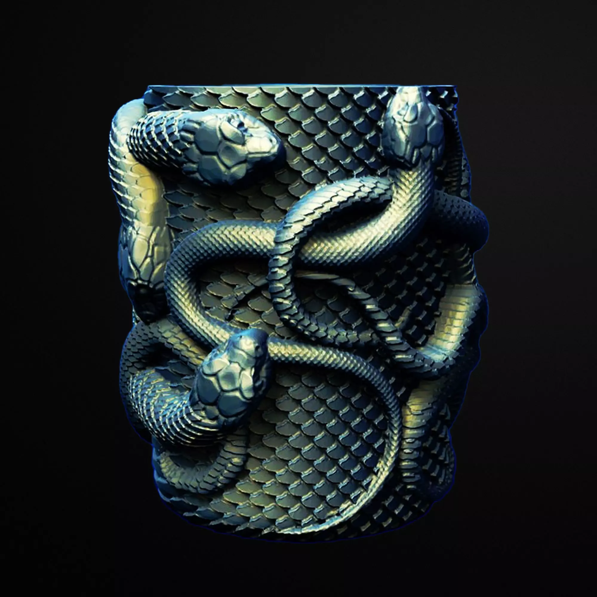 Snakes Bottle Holder 3D Printable STL File 3D print model