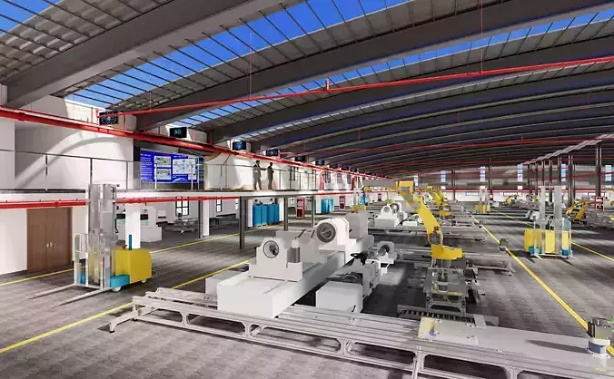 Factory Interior Scene 