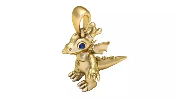 Baby Sky Dragon Pendant 3D Printable Model