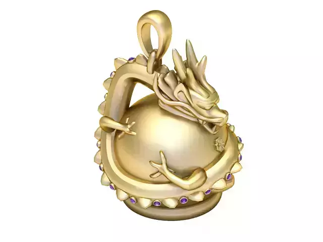 Guardian Dragon Egg Pendant  3D Printable Model