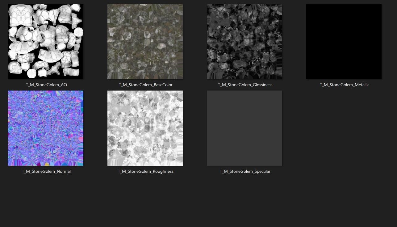 Golem PACK PBR Low-poly 3D model_9