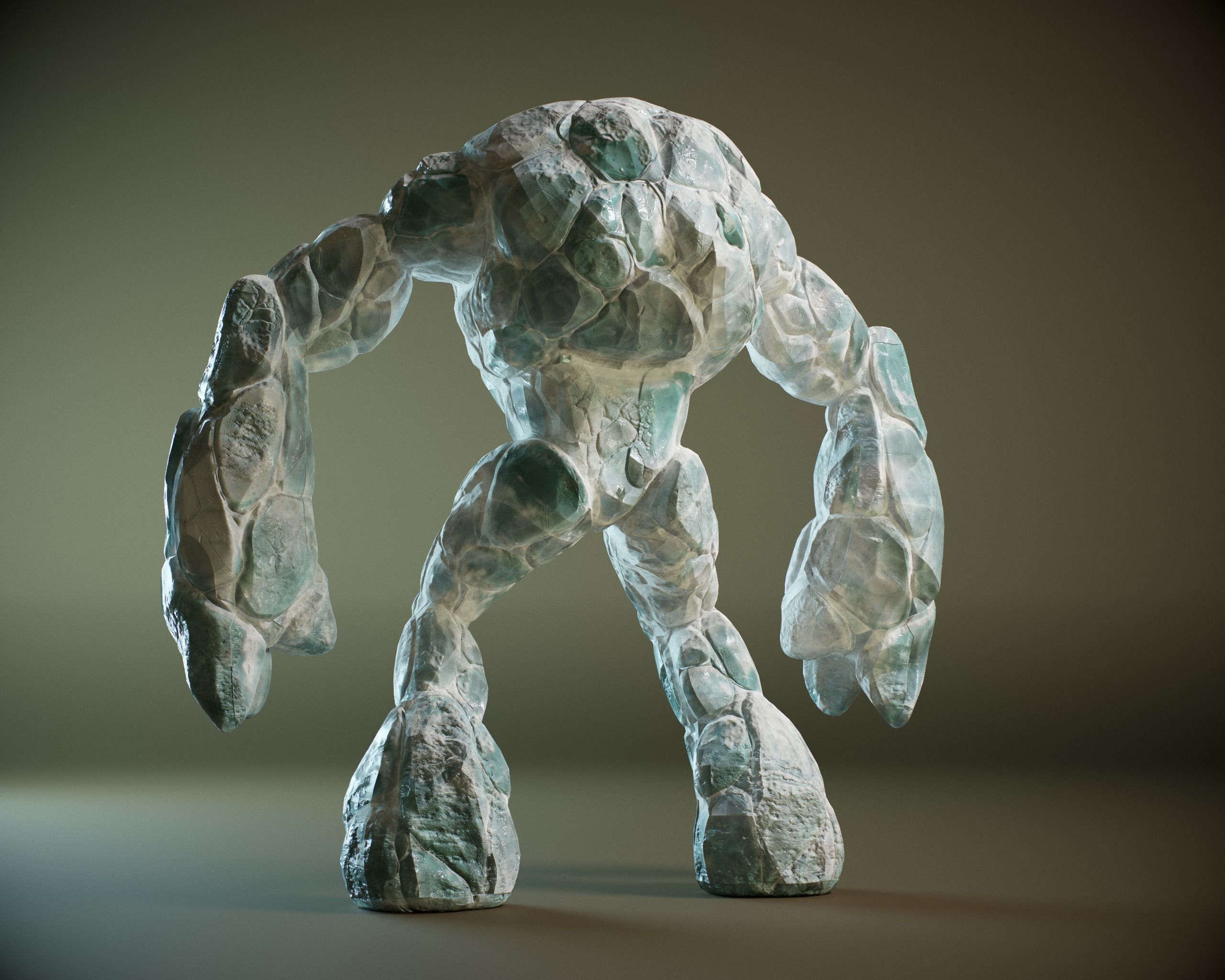 Golem PACK PBR Low-poly 3D model_7