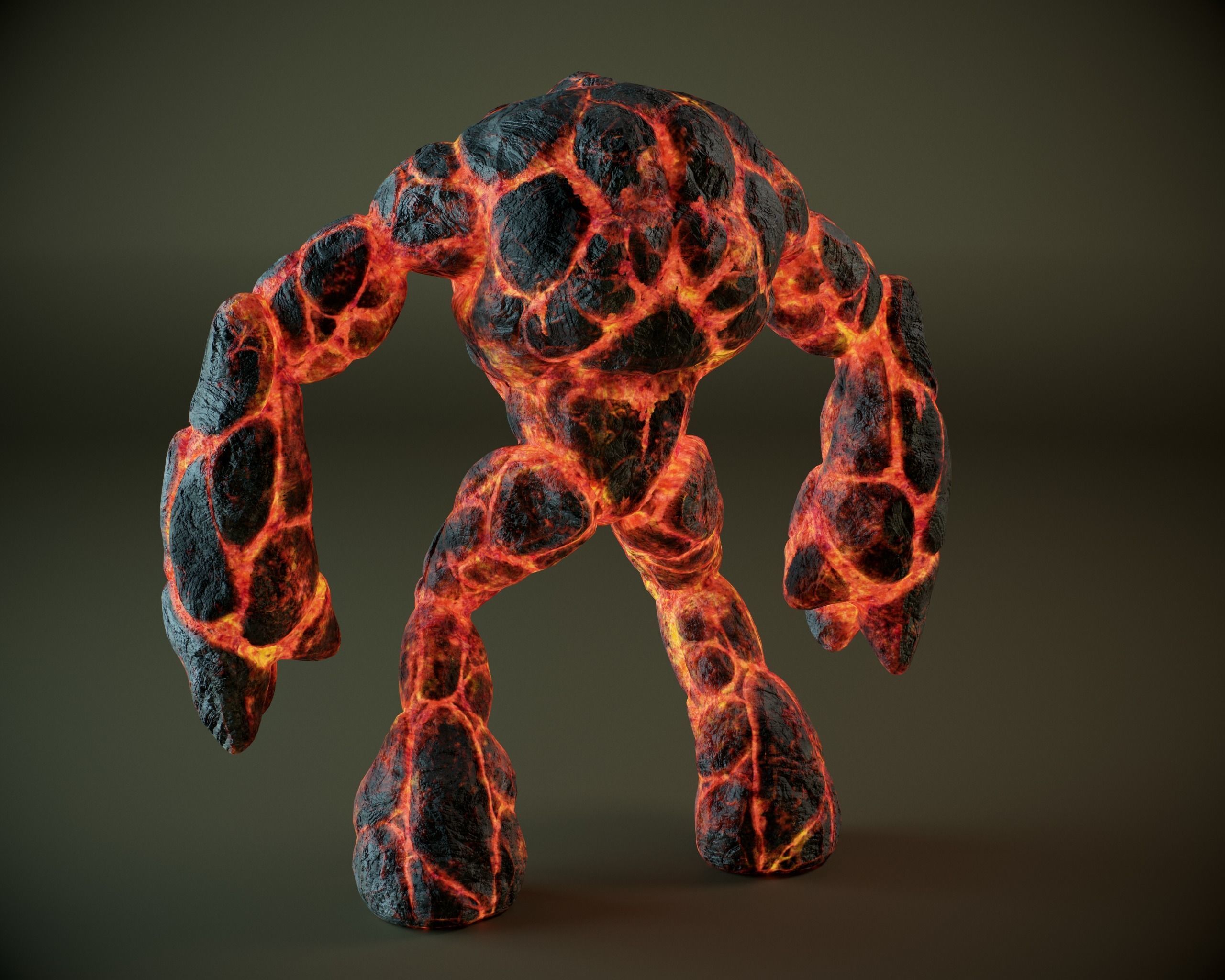 Golem PACK PBR Low-poly 3D model_5
