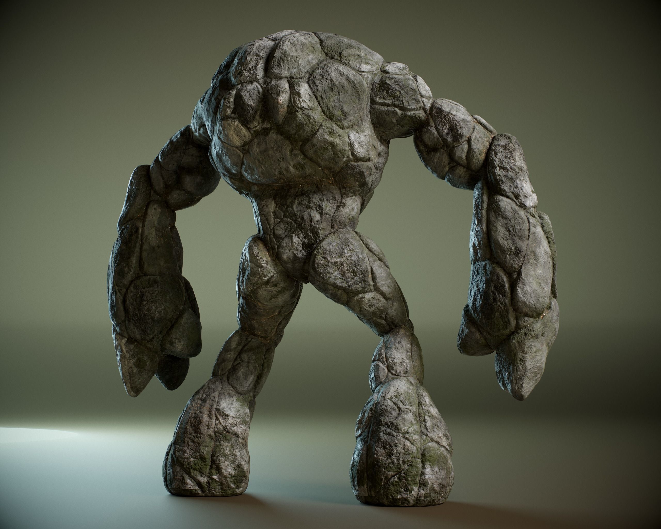Golem PACK PBR Low-poly 3D model_3