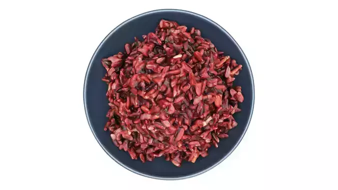 Cooked black jasmin rice