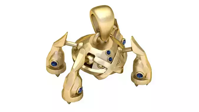 Crystal Cyber Walker Pendant 3D Printable Model