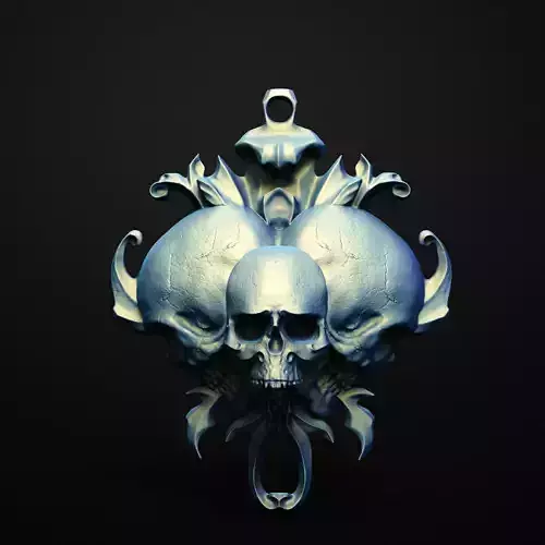Skullz Pendant 3D Printable STL File