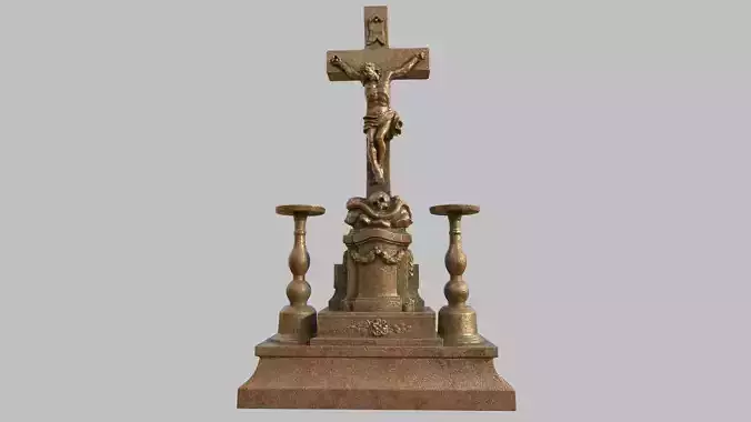 jesus candle holder hi poly