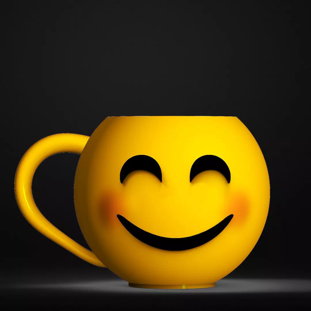 Smily Face With Smily Eyes Emoji Mug 3D Printable STL File 3D print model