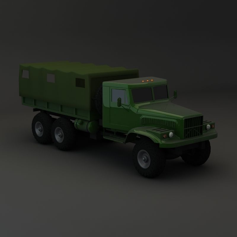Truck KRAZ 255 B Modify 2 3D model_0