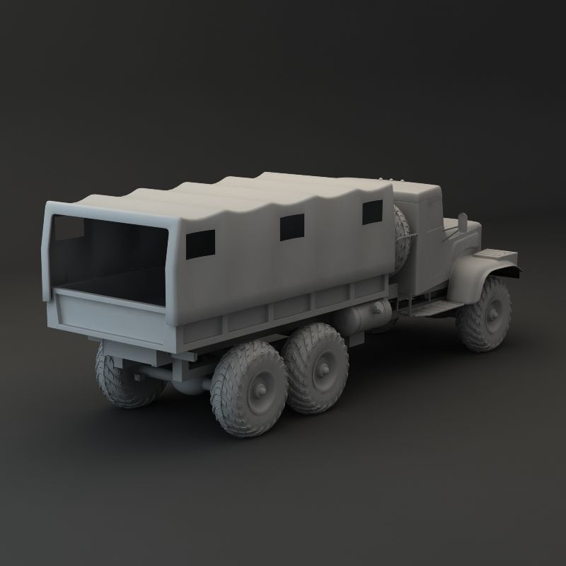 Truck KRAZ 255 B Modify 2 3D model_4