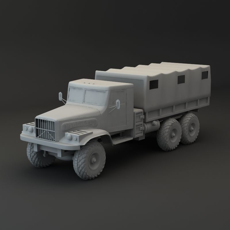 Truck KRAZ 255 B Modify 2 3D model_5