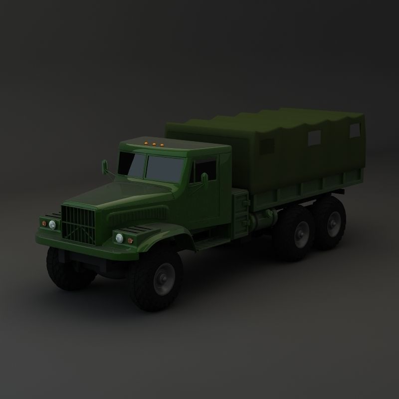 Truck KRAZ 255 B Modify 2 3D model_3