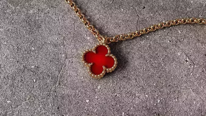 Vintage Alhambra Onyx Pendant