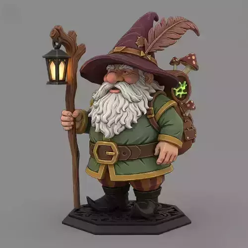 3024  Fairy Tale Gnome  Color  Full Body Figurine  magic