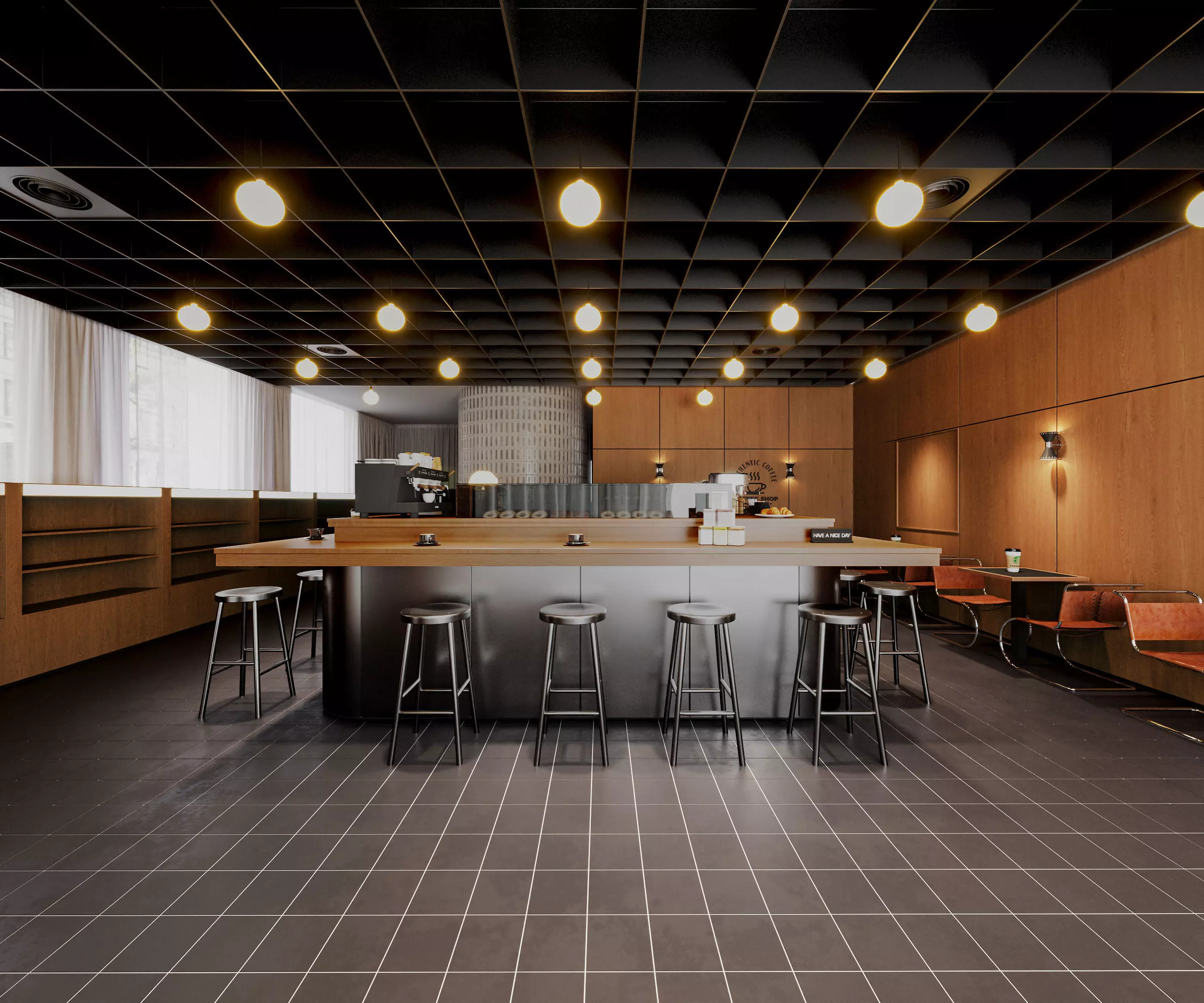 3D model Coffee Restaurant Bar 3D model 3D model