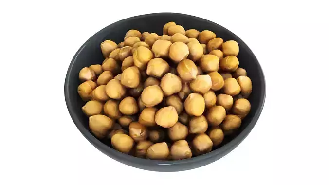 Cooked chickpeas Low-poly 3D model 4