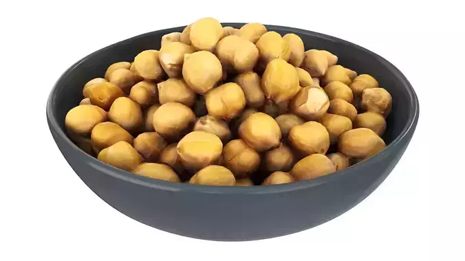 Cooked chickpeas Low-poly 3D model 3