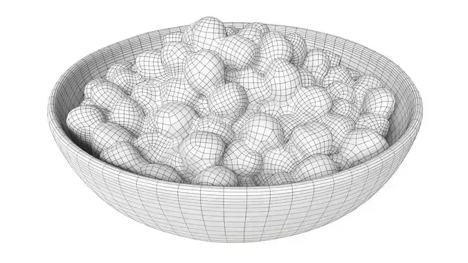 Cooked chickpeas Low-poly 3D model 7