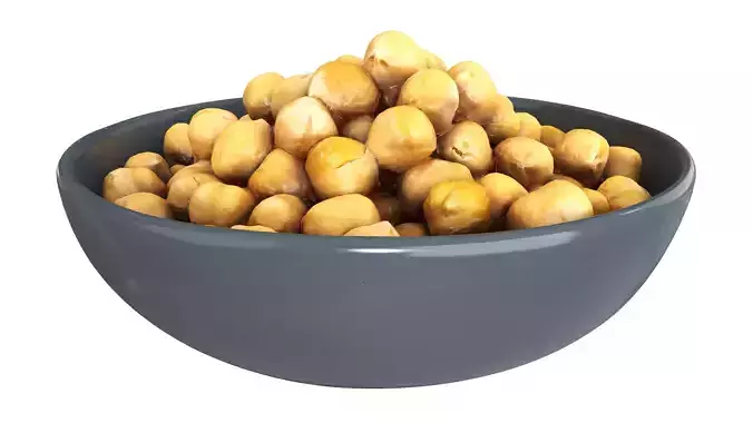 Cooked chickpeas Low-poly 3D model 2