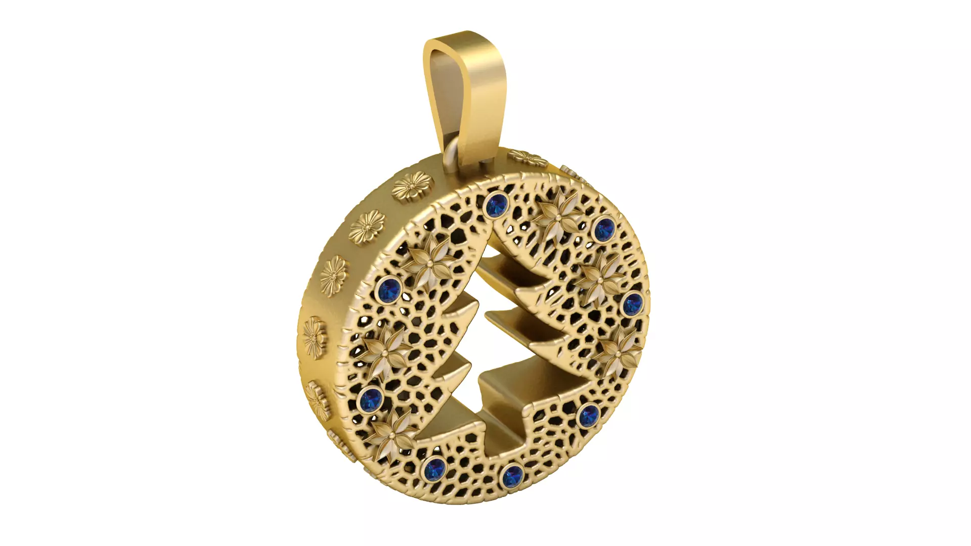 Christmas Tree Pendant 3D Printable Holiday Jewelry Model 3D print model