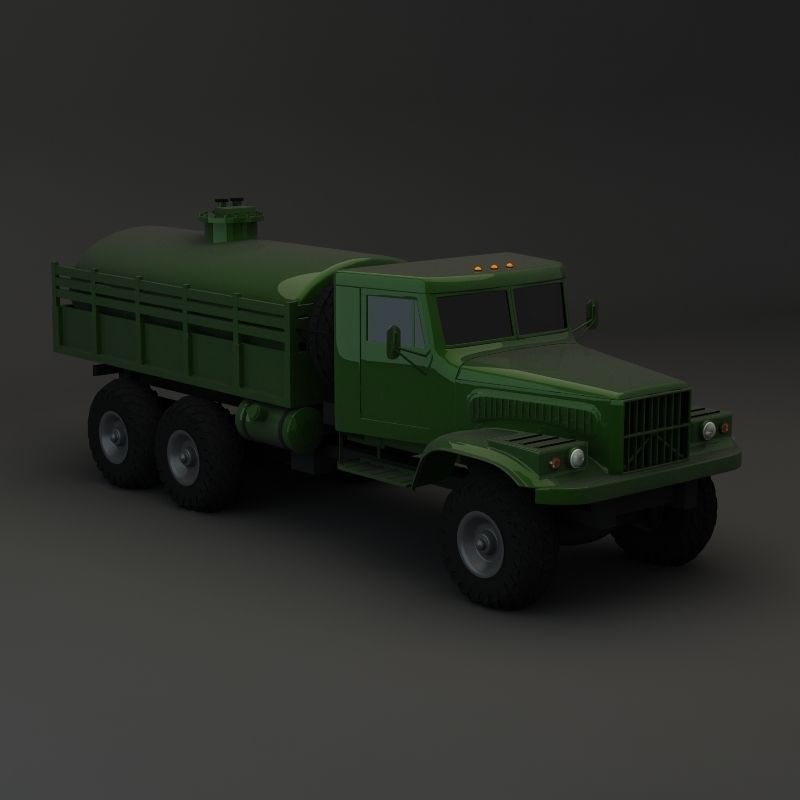 Truck KRAZ 255 B Tanker 2 3D model_0