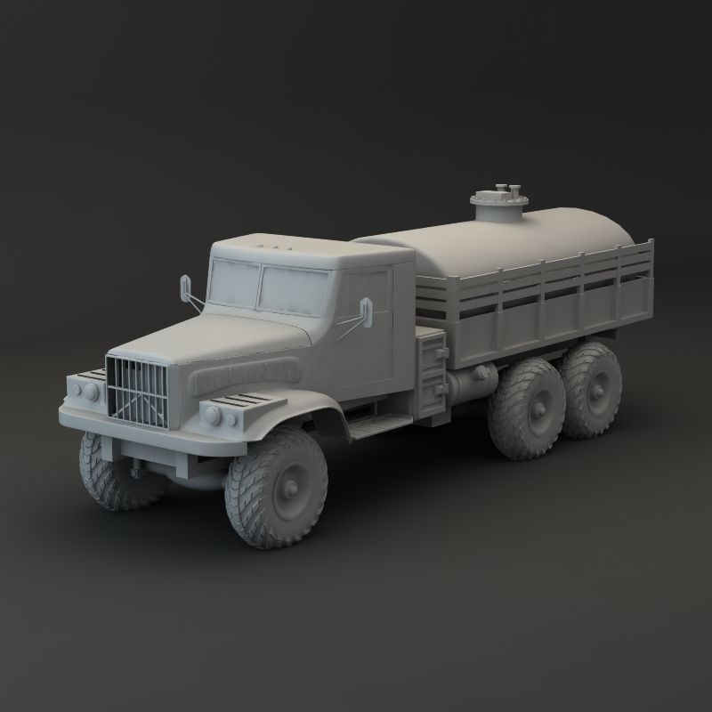 Truck KRAZ 255 B Tanker 2 3D model_4