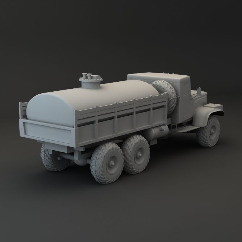 Truck KRAZ 255 B Tanker 2 3D model_5
