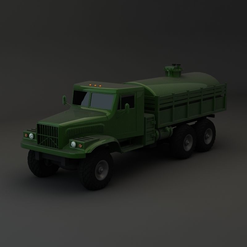 Truck KRAZ 255 B Tanker 2 3D model_2
