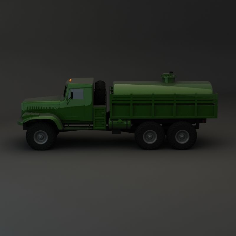 Truck KRAZ 255 B Tanker 2 3D model_3