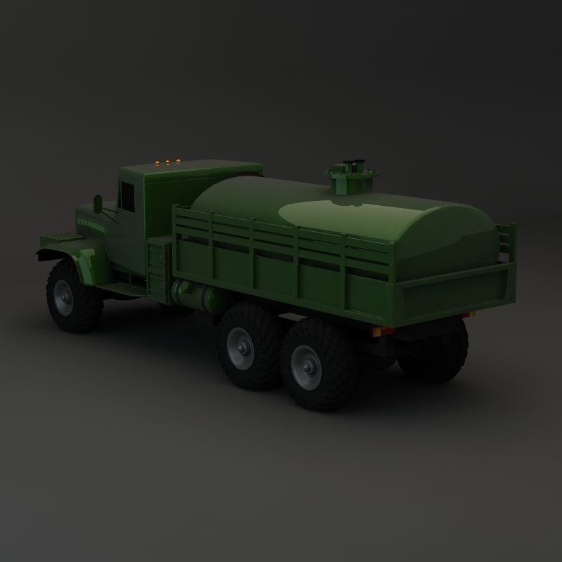 Truck KRAZ 255 B Tanker 2 3D model_1