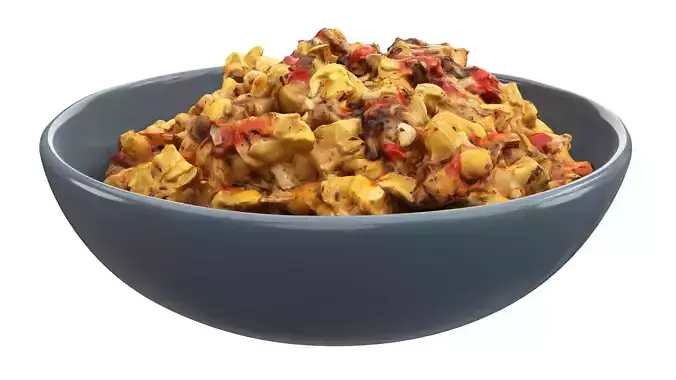 Cooked lentils Low-poly 3D model 2
