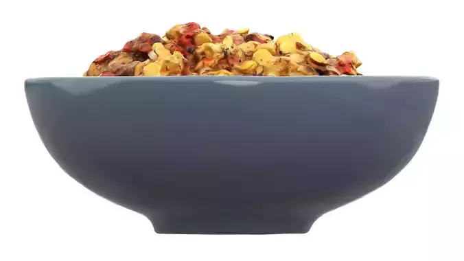 Cooked lentils Low-poly 3D model 5
