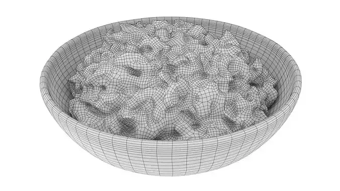 Cooked lentils Low-poly 3D model 7