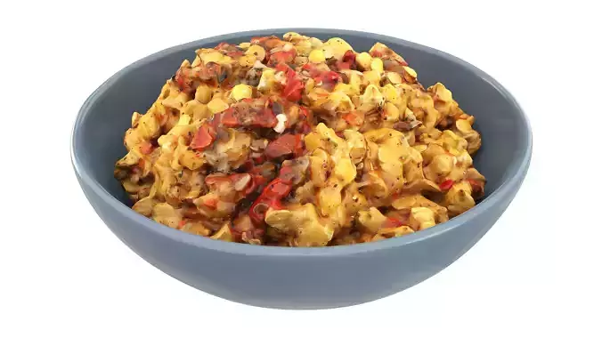 Cooked lentils Low-poly 3D model 3
