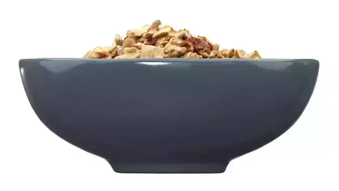 Cooked oatmeal porridge with seeds Low-poly 3D model 5