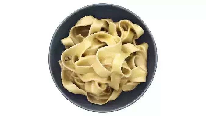 Cooked pasta fettuccine