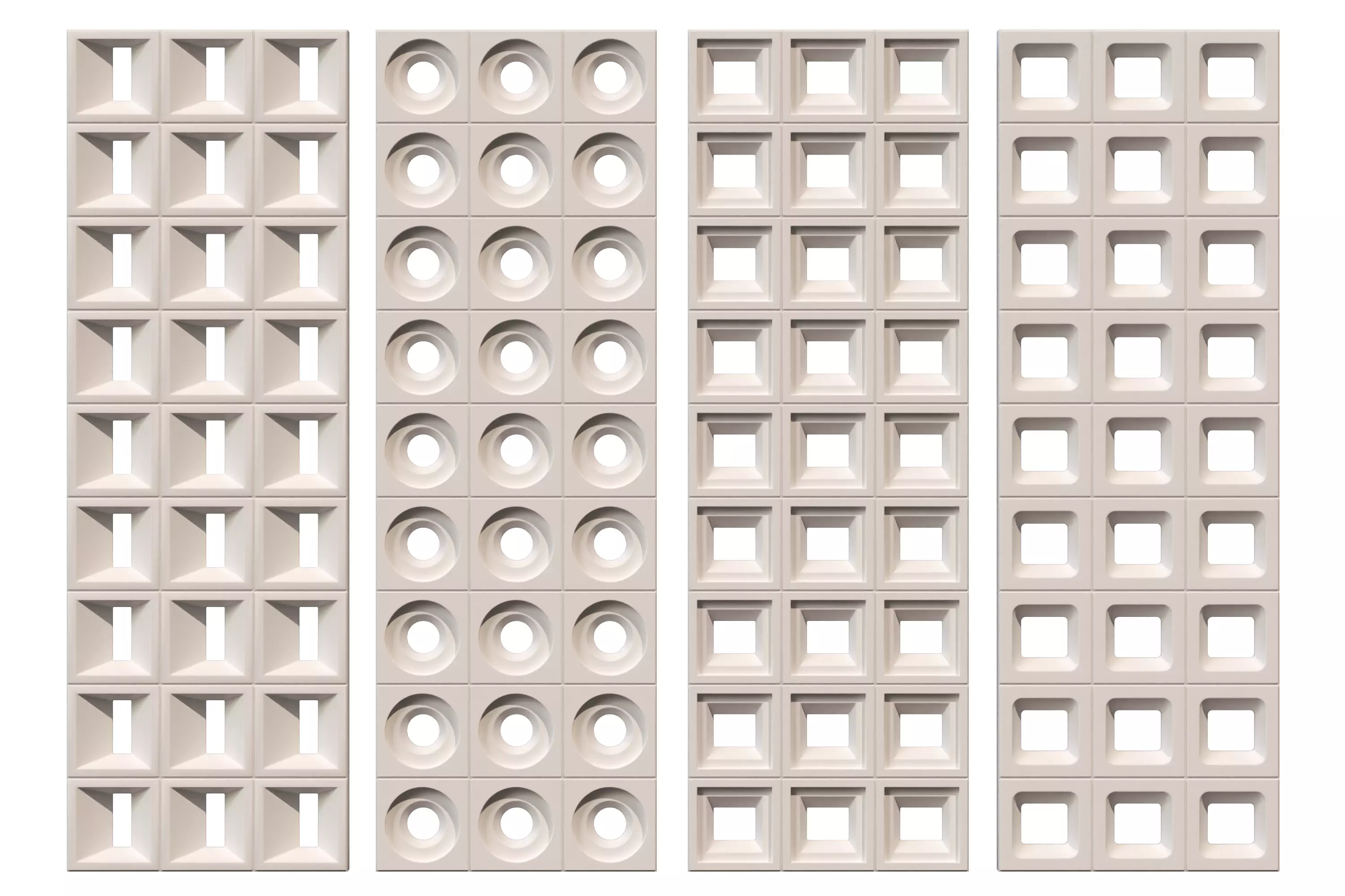 Brick Roster partitions wall 03 Low-poly 3D model
