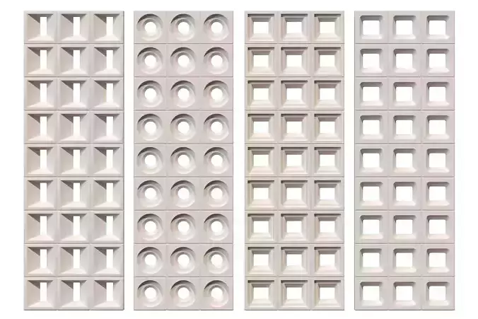 Brick Roster partitions wall 03