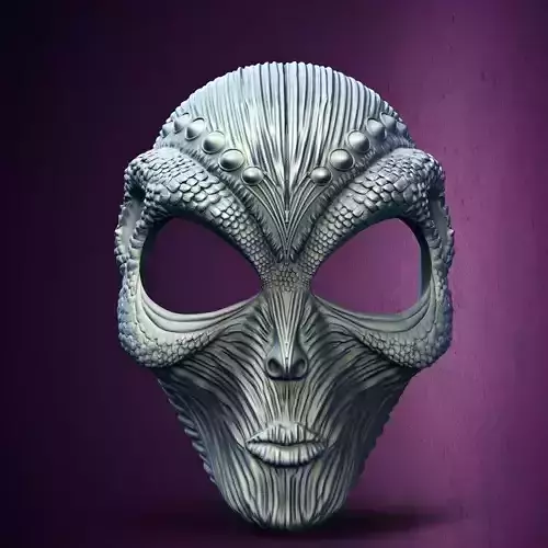  Horror Mystic Invader Female Mask 3D Printable stl File