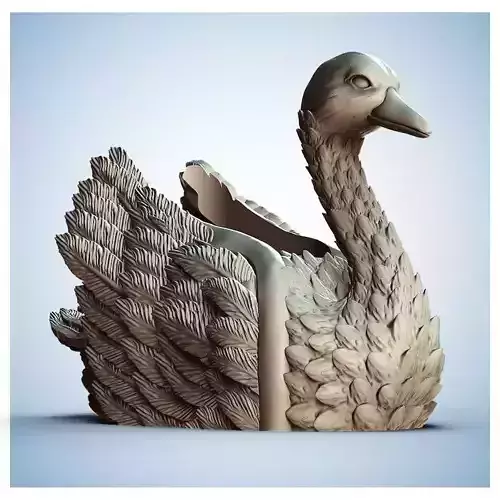 Duck Animal Planter  STL Format 3D Printable Ready File