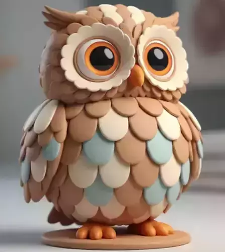 Whimsical Owl Figurine