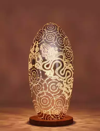 Decorative Dragon Patterned Lamp 