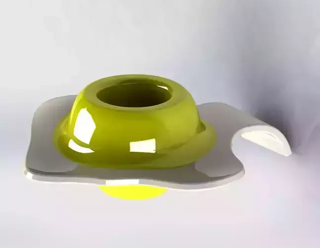 Fried Egg Candle Holder