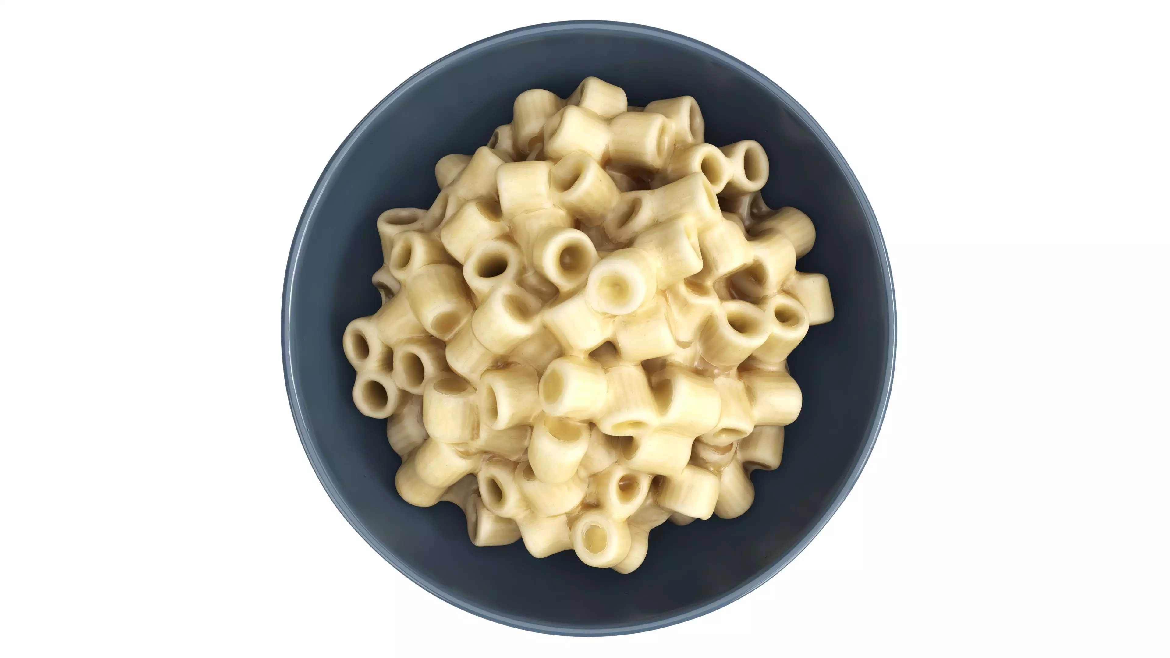 Cooked pasta tubetti Low-poly 3D model