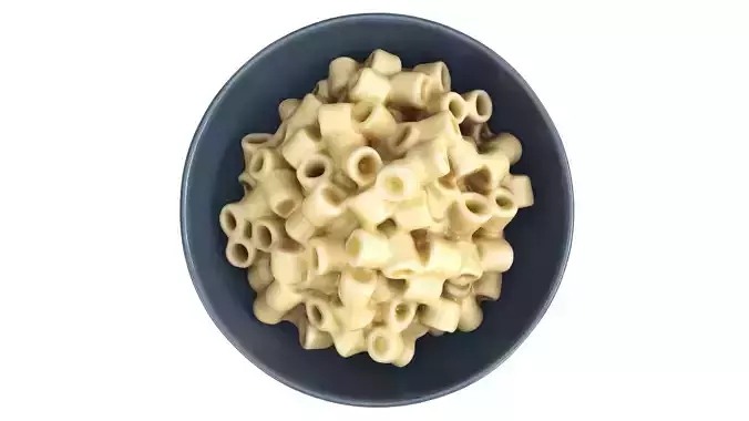 Cooked pasta tubetti