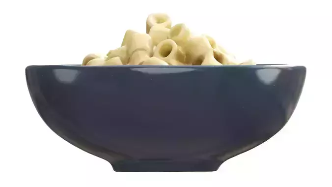 Cooked pasta tubetti Low-poly 3D model 5
